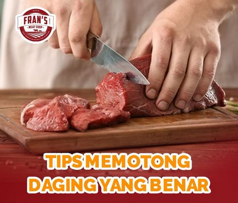memotong daging sapi